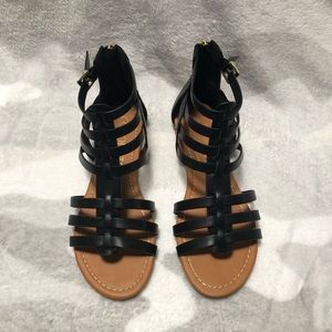 Black Gladiator Sandals
